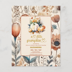 Papier Un petit baby shower citrouille