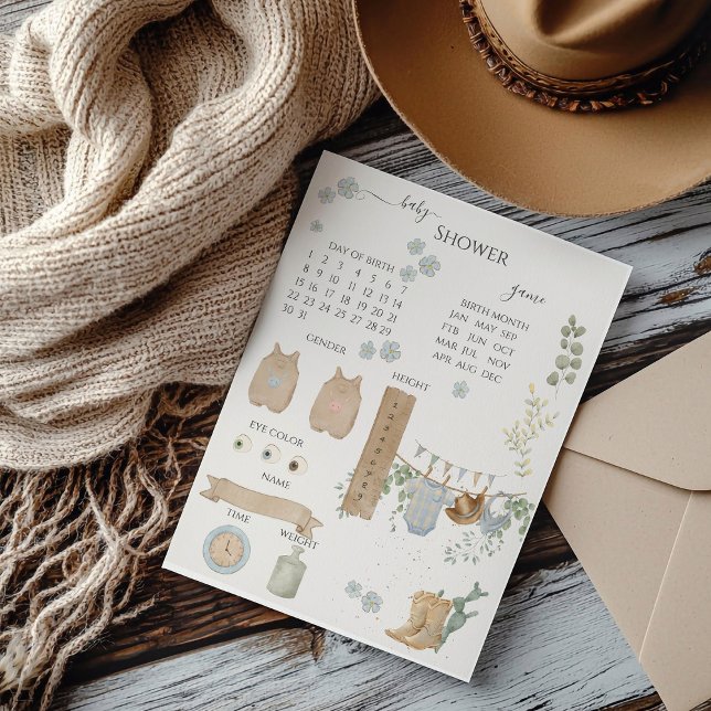 Papier Un Petit Baby shower Cowboy (Créateur téléchargé)