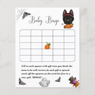 Papier Un petit baby shower de chat noir Boo jeuFeuille p