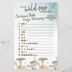 Papier Un petit Baby shower sauvage d'Emoji Pictionary