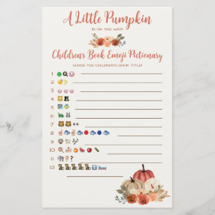 Papier Un petit livre pour enfants Citrouille Emoji Baby 
