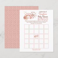 Un petit rayon de soleil Baby shower Bingo Jeu dan