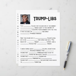 Papier Un Plaisir Trump-lib à remplir dans le vide