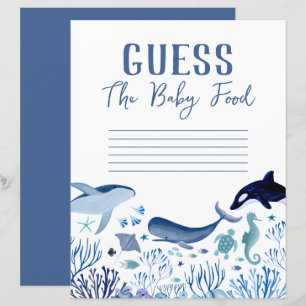 Papier Under the Sea Guess the Baby Food Games