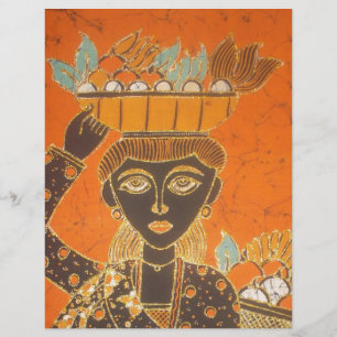 Papier Une femme africaine portant une Personnaliser de p