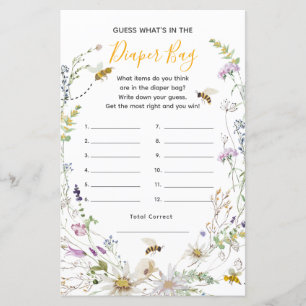 Papier Une petite abeille à miel fleur sauvage Qu'est-ce 