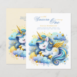 Papier Unicorn 1er anniversaire (ou EDIT AGE) Or Turquois