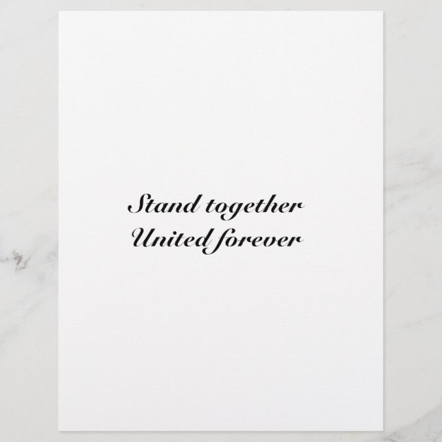 Papier Unis pour toujours (Devant)