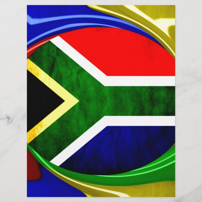 Papier United by Beauty : Design du drapeau sud-africain (Devant)
