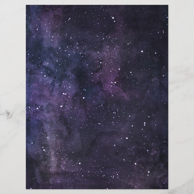 Papier Univers Galaxie Étoiles & Carnet de Découpe Recto- (Devant)