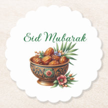 Papier-Unterlage-Eid Mubarak-Tischwäsche