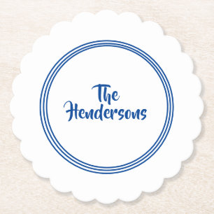 Papier-Untersetzer Set-Individuelle Name Untersetzer