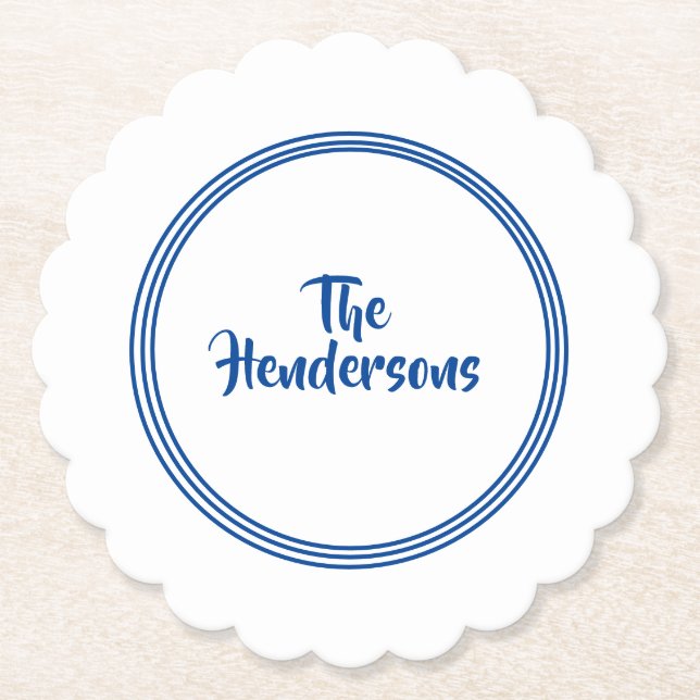 Papier-Untersetzer Set-Individuelle Name Untersetzer (Vorderseite)