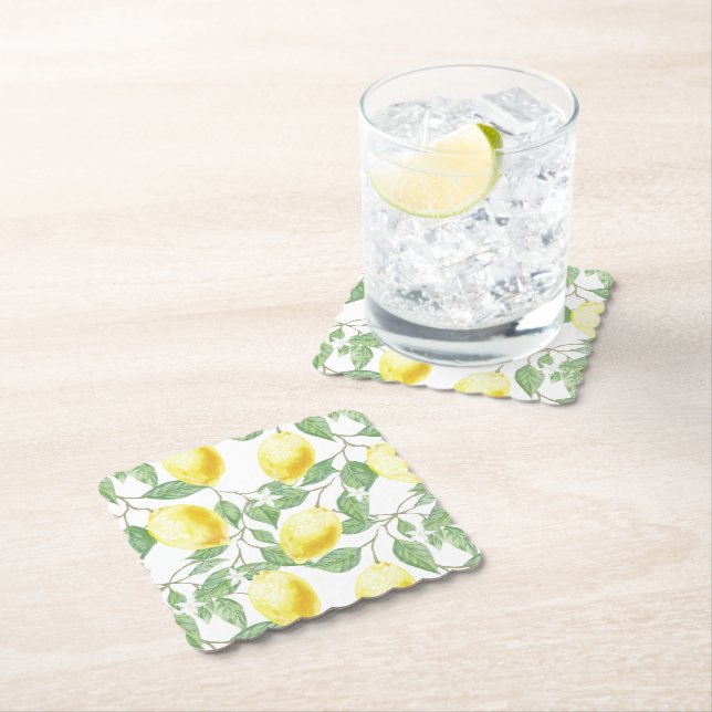 Papier Untersetzer Set-Zitronen (Vor Ort)