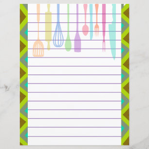 Papier Ustensiles de cuisine de cuisine rétro