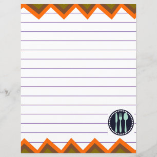 Papier Ustensiles de cuisine de cuisine rétro Zigzag Chev