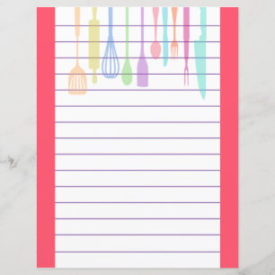 Papier Ustensiles de cuisine rétro