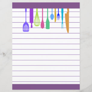 Papier Ustensiles de cuisine rétro