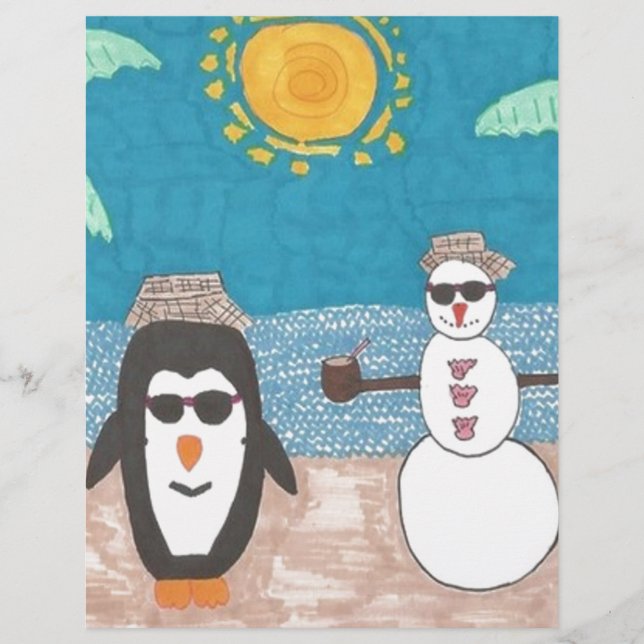 Papier Vacances de Noël (Devant)