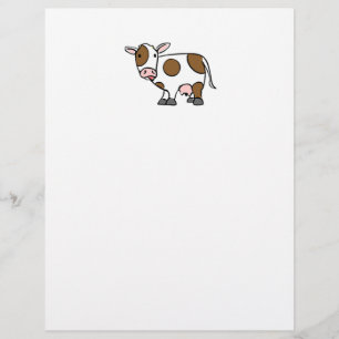 Papier Vache caricaturale drôle avec une jolie attitude a