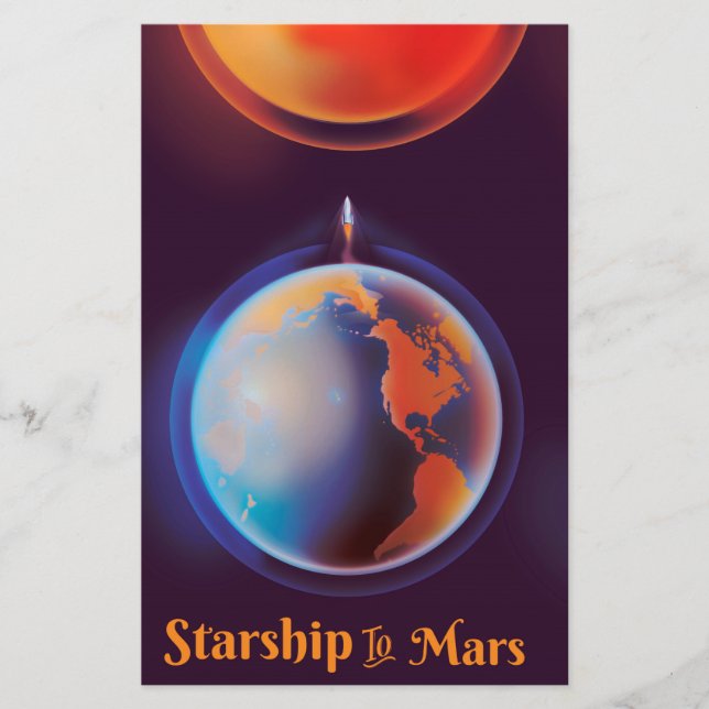Papier Vaisseau spatial vers Mars (Devant)
