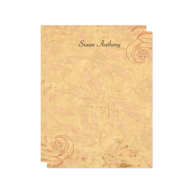 Papier Valentine Abstraite stationnaire déprimée (Devant/Arrière en situation)