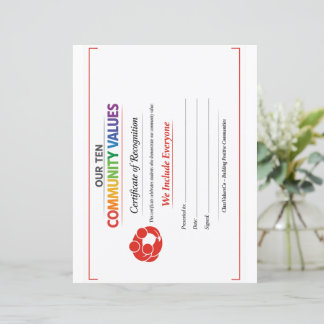 Papier Value Inclusion Certificate Letterhead Paper Sheet
