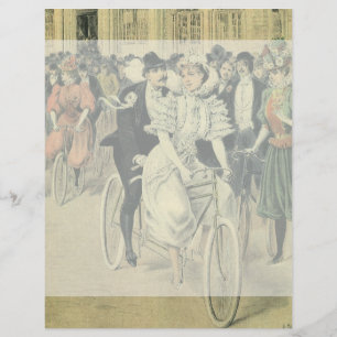 Papier Vélo neuf mariée et mariée Mariage victorienne