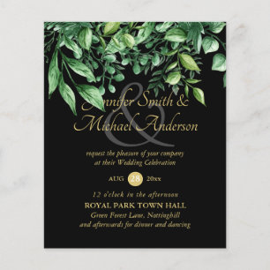 Papier Verdure botanique Budget Faire-part de mariage ver