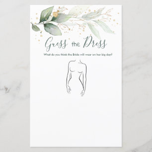 Papier Verdure Devine La Fête des mariées Robe Jeu