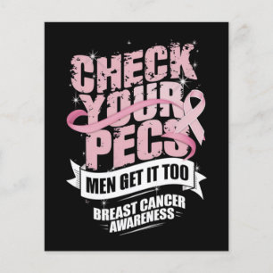 Papier Vérifiez votre Pecs Hommes Sensibilisation au canc