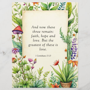 Papier Verset de la Bible 1 Corinthiens 13:13