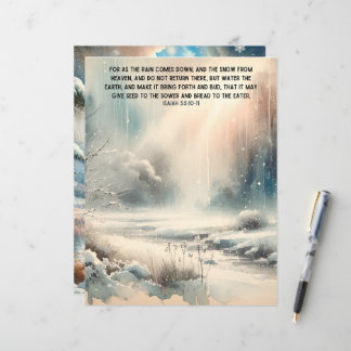 Papier Versets de la Bible d'hiver Carton d'artisanat en 
