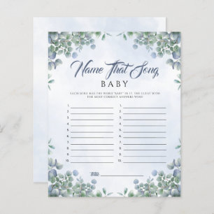 Papier Vert bleu Aquarelle Nom Que Chanson Bébé Jeu