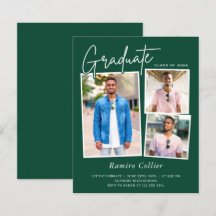 Vert tendance Blanc 3 Photo Célébration de la grad