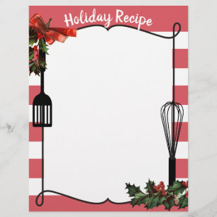 Papier Vêtements creux Recette de Noël en-tête