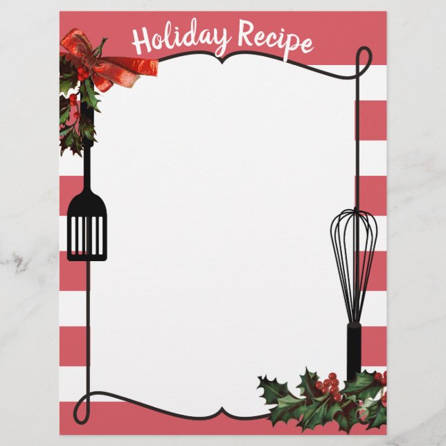 Papier Vêtements creux Recette de Noël en-tête (Devant)