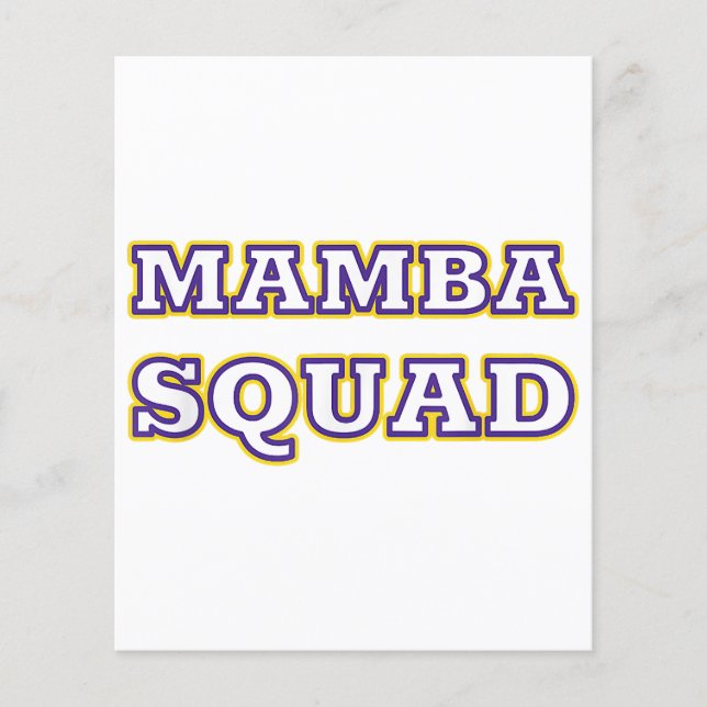 Papier Vêtements drôles de Mamba Squad pour amateur de se (Devant)