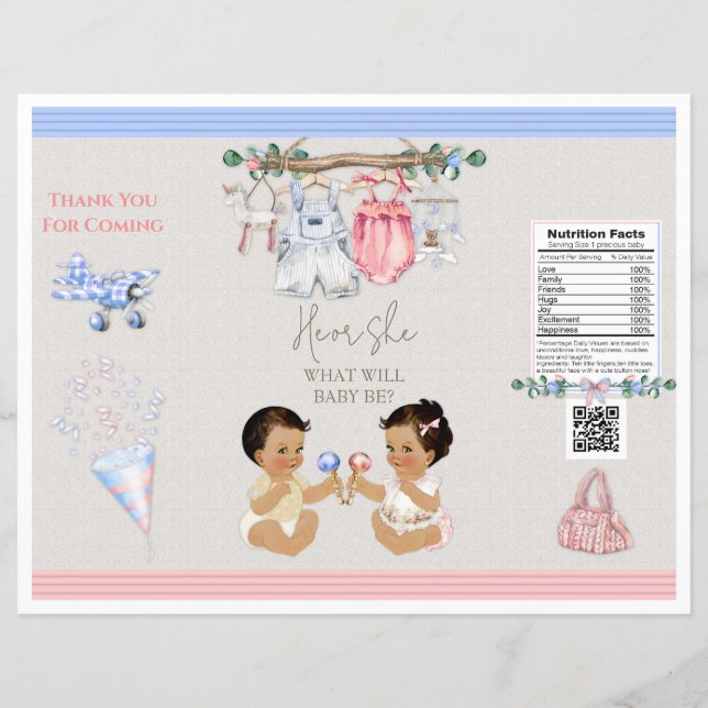 Papier Vêtements pour bébés Sexe Révéler Chip Sac (Devant)