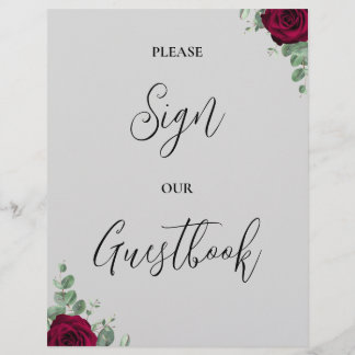 Papier Veuillez signer notre livre d'or Signe de mariage