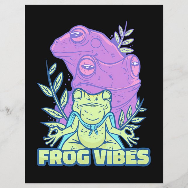 Papier Vibes de grenouille de yoga (Devant)