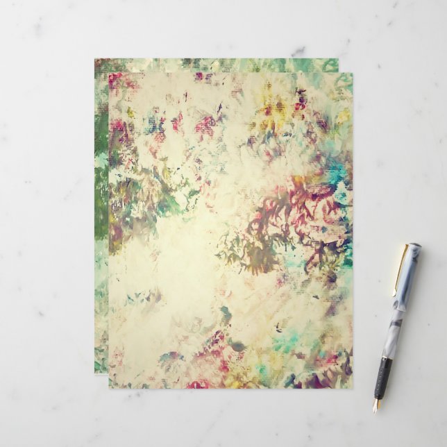 Papier Victoria Texture Terre Vintage (Devant/Arrière en situation)