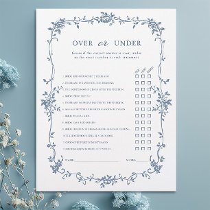 Papier Victorian Blue "Over or Under" Fête des mariées Je