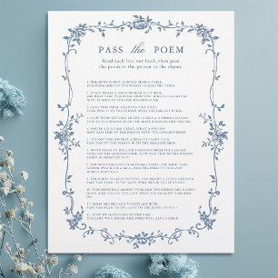 Papier Victorian Blue 'Pass' Fête des mariées de jeu