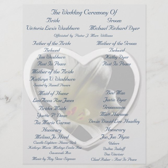 Papier Victorias Church Handout Edité (Devant)