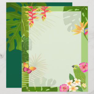 Papier Vide vert paradis tropical