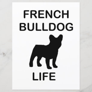 Papier vie de bouledogue français