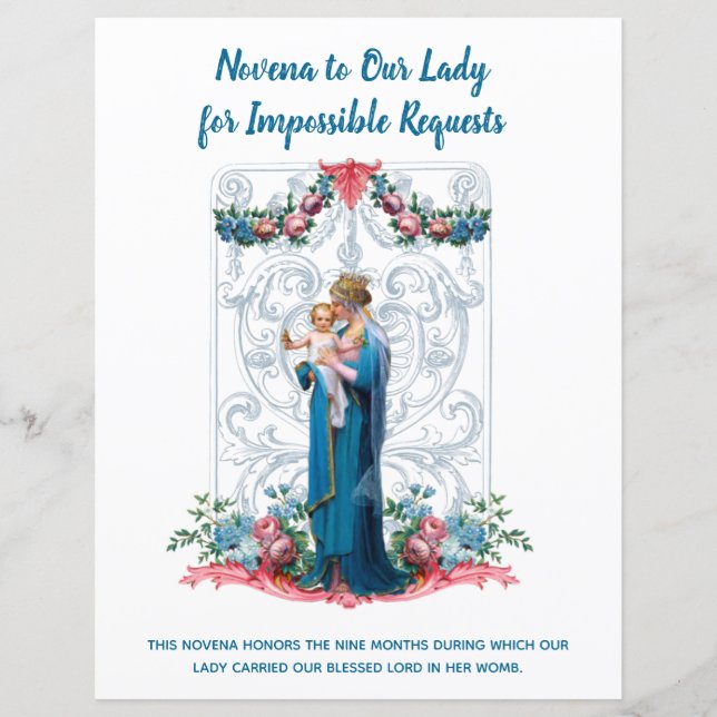 Papier Vierge religieuse Marie Jésus-Anges Prière catholi (Devant)