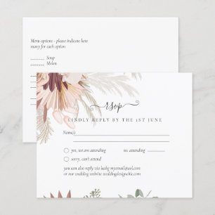 Papier Vin de Bourgogne Pampas Grass Mariage Tropical