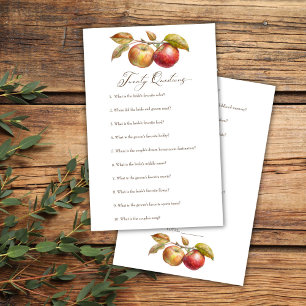 Papier Vingt questions pomme automne nuptiale jeu de douc